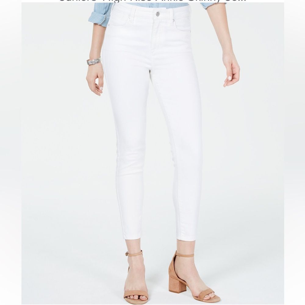 Celebrity pink women’s high-rise skinny Jeans ankle size 7/28 Stretch White